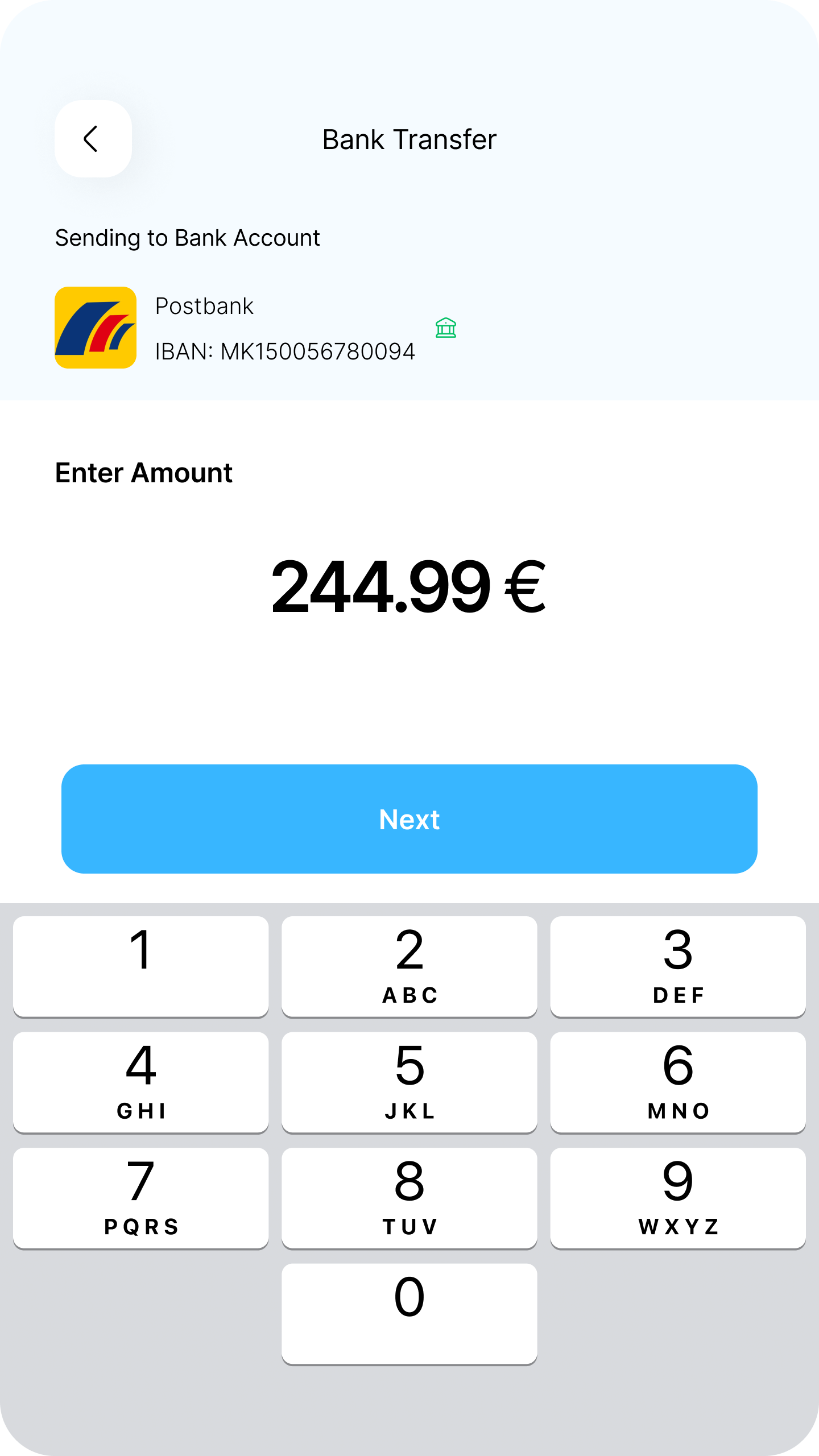 Transactions final iteration screen 1